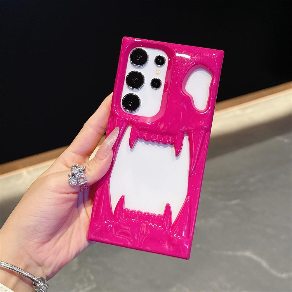 For Samsung S25Ultra S25+ S25 S24Ultra S24+ S24, Fancy Shape Cool Skull Matte Plating Hollow Heat Dissipation Case Cooling Soft Back Cover