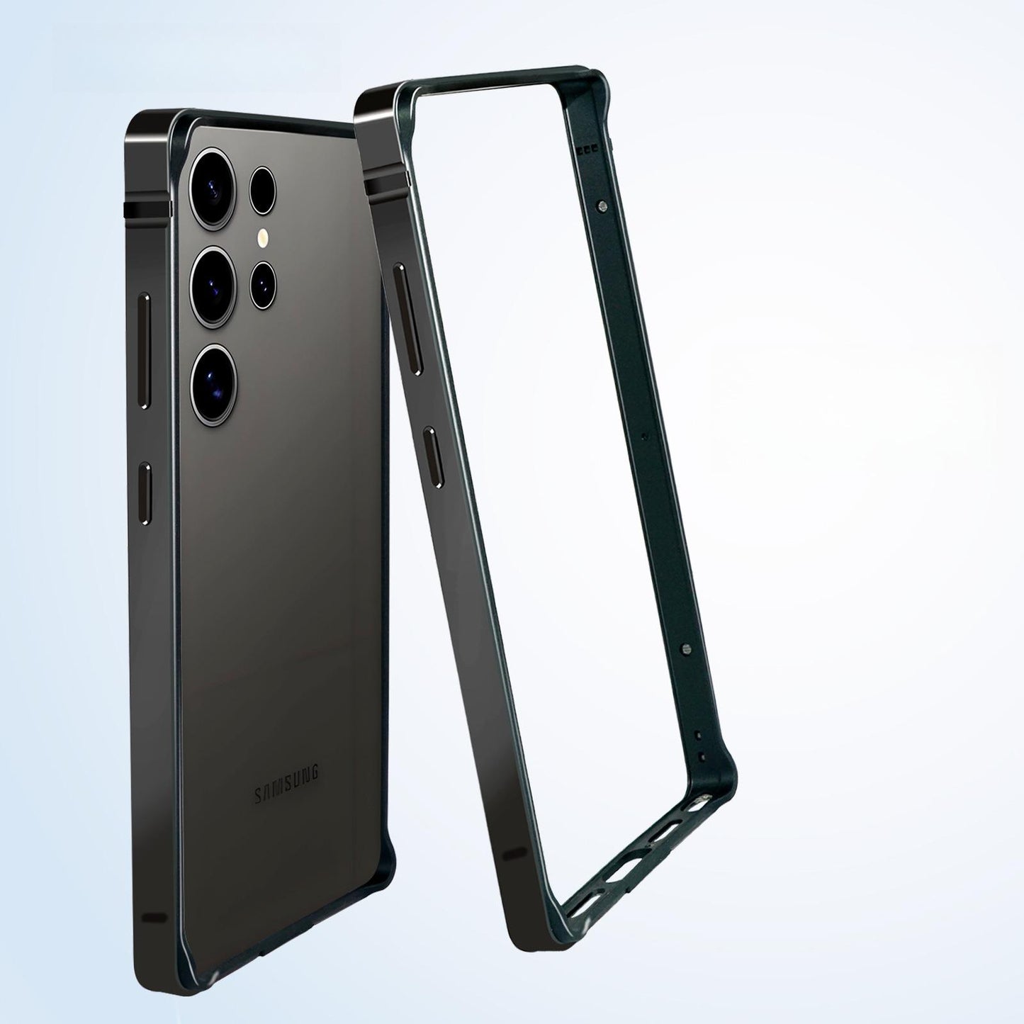 Ultra-Thin Full Metal Border TPU Anti-collision Angle Phone Case For Samsung S25Ultra Hand Feel Friendly Hard Full Cover