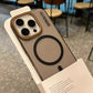 Matte Clear Magnetic Two-tone Slim PC Phone Case For iPhone 16ProMax 15 14 13 12 Transparent Skin Feel Bumper Shockproof Hard Full Cover