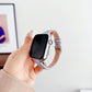 Plaid Canvas Metal Strap for Apple Watch 44mm Band 45 42 38 41 Ultra 49mm Link Bracelet for IWatch Series 9 8 7 6 SE 5 4