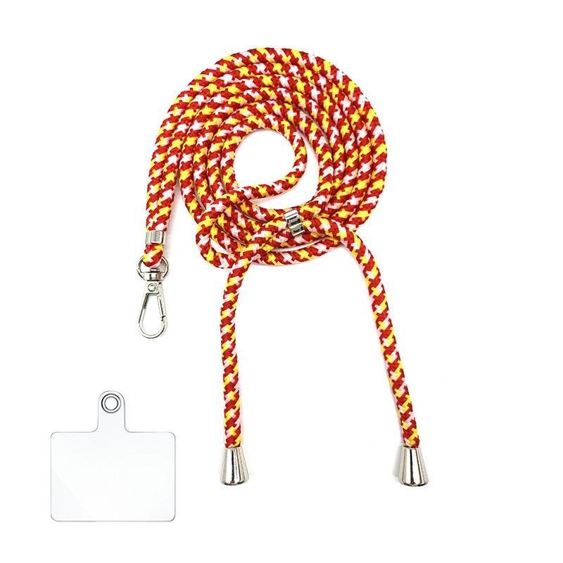 6MM Colorful Adjustable Crossbody Phone Lanyard Strap Mobile Phone Hanging Rope Detachable Rotatable Clasp Phone Neck Straps Anti-lost Lanyards for Telephone Jewelry