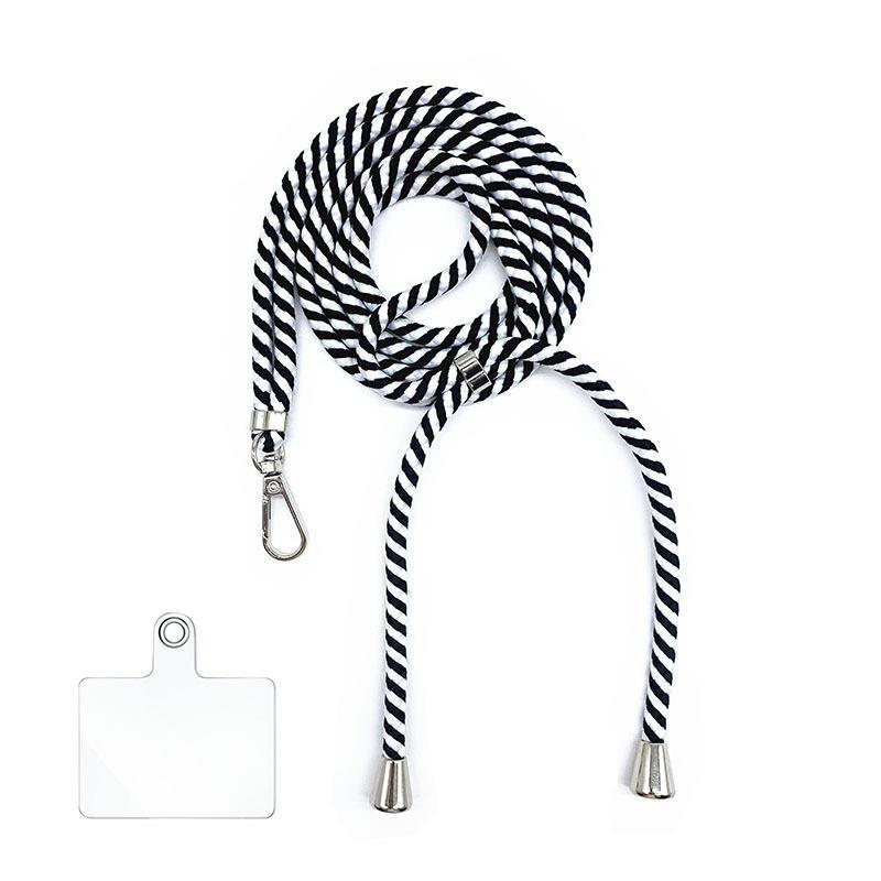 6MM Colorful Adjustable Crossbody Phone Lanyard Strap Mobile Phone Hanging Rope Detachable Rotatable Clasp Phone Neck Straps Anti-lost Lanyards for Telephone Jewelry