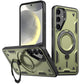Anti-Dust Anti-Fall Heavy Duty Protection Shockproof Magnetic Phone Case With Rotating Metal Kickstand for Samsung S25Ultra S24 S23FE S23 A06 A05 A16 A15 A25 A35 A55 Bumper Matte Hard Cover
