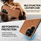 For Samsung S25 S24 S23 A16 A15 A36 A35 A56 A55 A53 Leather Phone Case with Strong Magnetic Wallet, Anti-Fall Card Bag Kickstand for Magsafe Shockproof Business Hard Full Cover