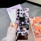 Cute Cartoon Moon Cat Magnetic Phone Case for Samsung S25 S24 S23 Ultra FE Plus Glitter Back Cover for Women Girls with Magnetic Stand