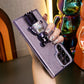 For Samsung S25Ultra S25 S24 S23 S22 Plus Ultra Case, Clear Rhinestone Candy Bear Kickstand, Glitter Luxury Elegant Plating Case Camera Protection Shockproof Soft Cover