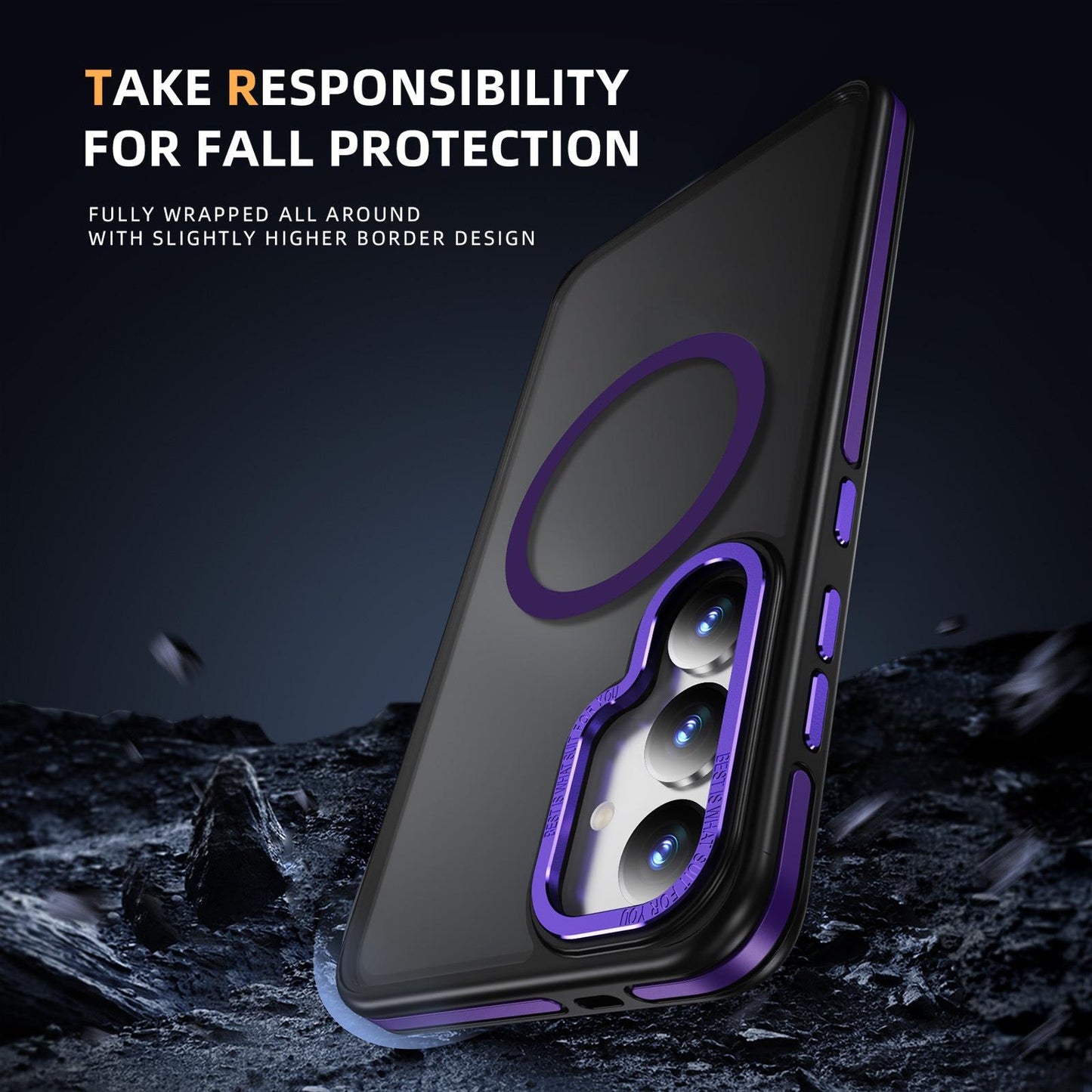 Two-tone Matte Transparent Anti-Dust Anti-Fall Bumper Shockproof Strong Magnetic Phone Case for Samsung S25Ultra S24 S23FE S23 A14 A15 A25 A35 A54 Bumper Hard Cover