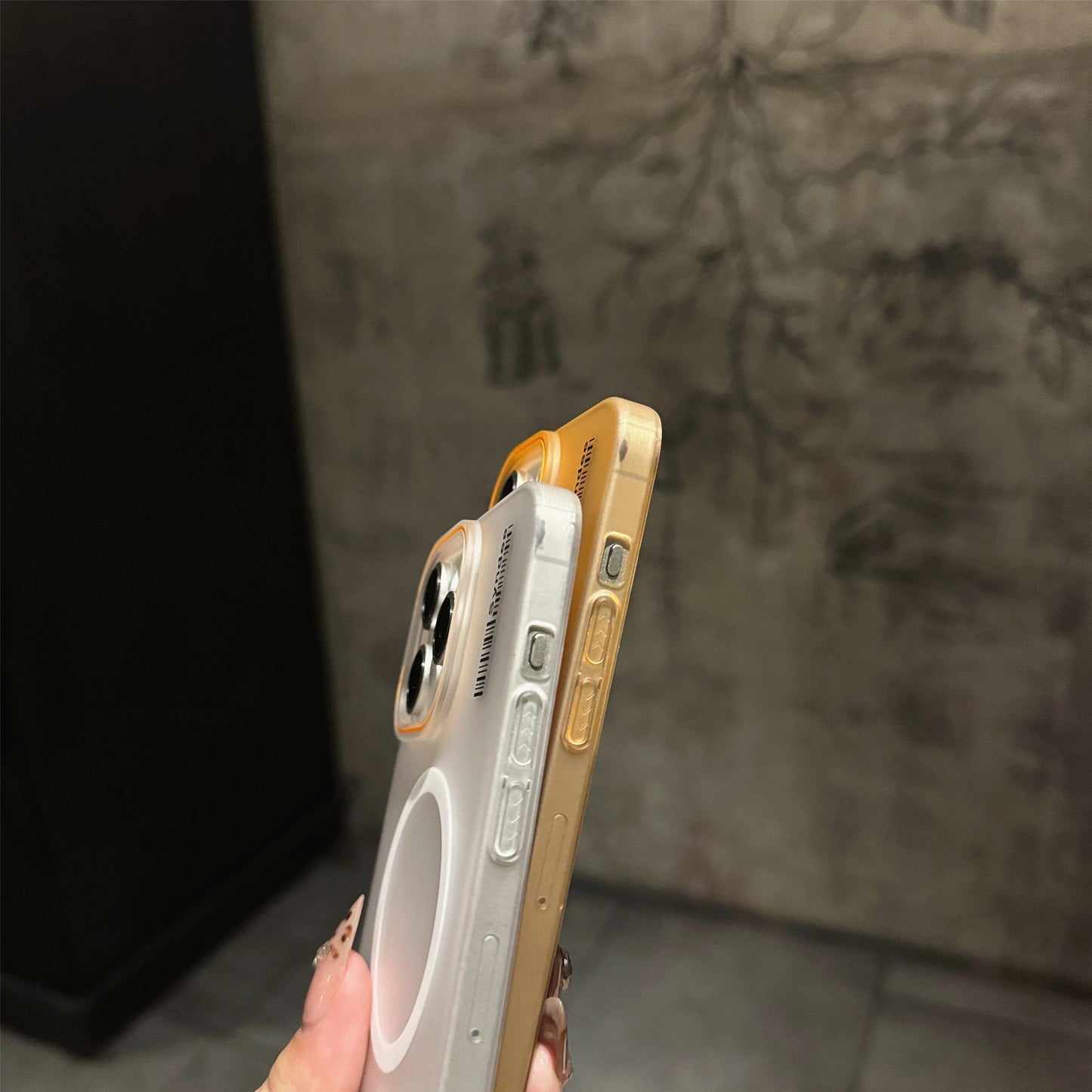 Matte Clear Magnetic Two-tone Slim PC Phone Case For iPhone 16ProMax 15 14 13 12 Transparent Skin Feel Bumper Shockproof Hard Full Cover