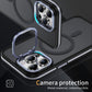 Two-Tone Matte Transparent Anti-Dust Anti-Fall Bumper Shockproof Strong Magnetic Phone Case With Metal Camera Kickstand for iPhone 16ProMax 16 15 14 13 12 11 XR Bumper Hard Cover