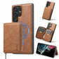 For Samsung S25 S24 S23 A16 A15 A36 A35 A56 A55 A53 Leather Phone Case with Strong Magnetic Wallet, Anti-Fall Card Bag Kickstand for Magsafe Shockproof Business Hard Full Cover
