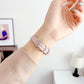 Plaid Canvas Metal Strap for Apple Watch 44mm Band 45 42 38 41 Ultra 49mm Link Bracelet for IWatch Series 9 8 7 6 SE 5 4