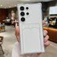 Transparent Card Slot TPU Four Corner Shockproof Phone Case For Samsung S25 S24 S23 S22 S21 Note20 A16 A15 A25 A35 A55 A06 Airbag Anti-Drop Clear Soft Full Cover