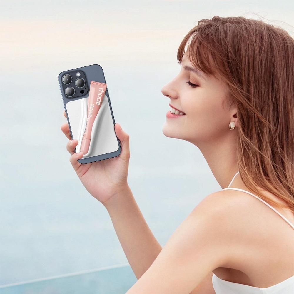 Adhesive Easy to Carry Lipstick Holder Case For iPhone 16 15 14 13 12 11 For Samsung S25 S24 S23 Ultra Phone Accessories
