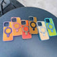 Strong Magnetic Kickstand Laser Gradient Chameleon For Magsafe Phone Case For iPhone 16 15 14 13 12 11 Pro Max Plus Metal Frame Acrylic Shockproof Hard Cover