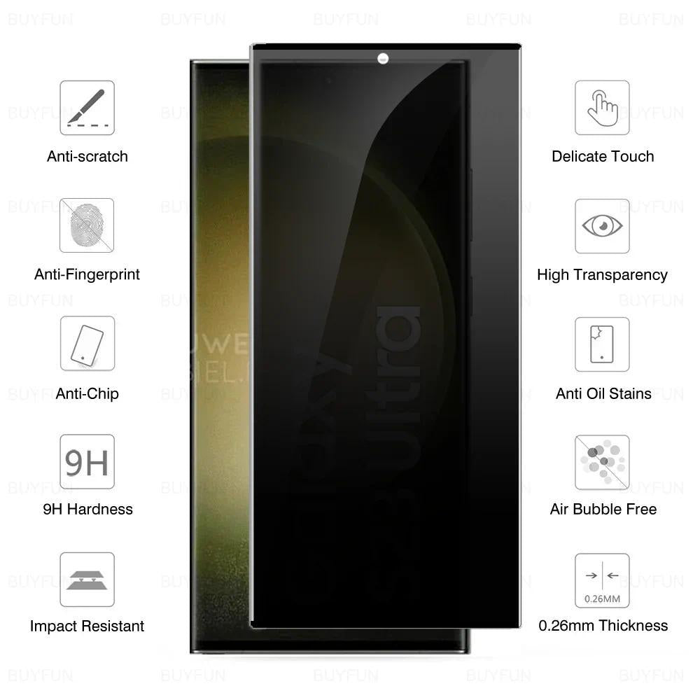 2 Pieces Privacy Tempered Glass For Motorola MOTO G55 G54 G53 G84 G64 G35 G45 Anti-peep Screen Protector