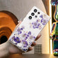 Luxury Clear Elegant Shockproof Acrylic Hard Phone Case For iPhone 16 15 14 13 12 11 With Flowers, Glitter Plating Floral Design Hard Back Cover Phone Case