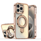 Strong Magnetic Kickstand Laser Gradient Chameleon For Magsafe Phone Case For iPhone 16 15 14 13 12 11 Pro Max Plus Metal Frame Acrylic Shockproof Hard Cover