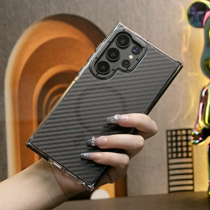 Strong Magnetic Carbon Fiber Phone Case, Metal Hardware Camera Protective Acrylic, Shockproof Anti-Fall Bumper For Samsung S25Ultra S25 S24 S23 S21FE A14 A15 A24 A25 A35 A54 A55 A05