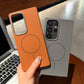 Plain Skin Grain Matte Slim Shockproof TPU For Magsafe Fine Ring Magnetic Phone Case For Samsung S25Ultra S25 S24 S23 S22 Max Len Protection Soft Full Cover