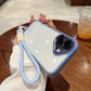 Colorful Crystal High Definition Clear Magnetic Phone Case with Woven Wristband For iPhone 16ProMax 16 15 14 13 12 11 Pro Max Plus Transparent HD Len Protection Hard Full Cover