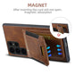 For Samsung S25 S24 S23 S22 Note20 Ultra Plus Phone Case, Smooth Surface Oil Wax Pattern Flip Elasticity Wallet Card Slot Leather Kickstand Magnetic Clasp Shockproof Phone Case