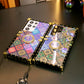 Luxury Glitter Retro Flower Pattern Cover For Samsung S25 S24 S21 S22 S23Ultra Fashion Geometric Square Case For Samsung A74 A73 A72 A71 A55 A54 A53 A52 A35 A34 A24 A25 A14 A15