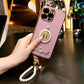 For iPhone 16 15 14 13 12 11 XR XSMax X/XS Phone Case, Pearl Perfume Bottle with Chain, Plating Electroplate Luxury Elegant Case Camera Protector Shockproof Soft Cover