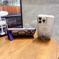 Magnetic Shockproof Frosted Phone Case For iPhone 16 15 14 13 12 11 Pro Max Invisible Bracket Cover