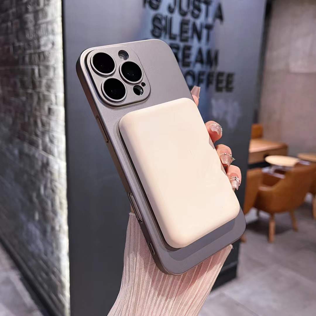 Slim Matte Fine Ring Metallic Glossy Strong Magnetic PC Phone Case For iPhone 16ProMax 16 15 14 13 12 11 Hand Feel Hard Full Cover