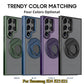 Matte Ring KickStand Metal Frame Magnetic Wireless Charging Acrylic Phone Case For Samsung S24Ultra S24 S23Ultra S23FE S23 S22 plus Case Magnetic Shockproof Hard Full Cover