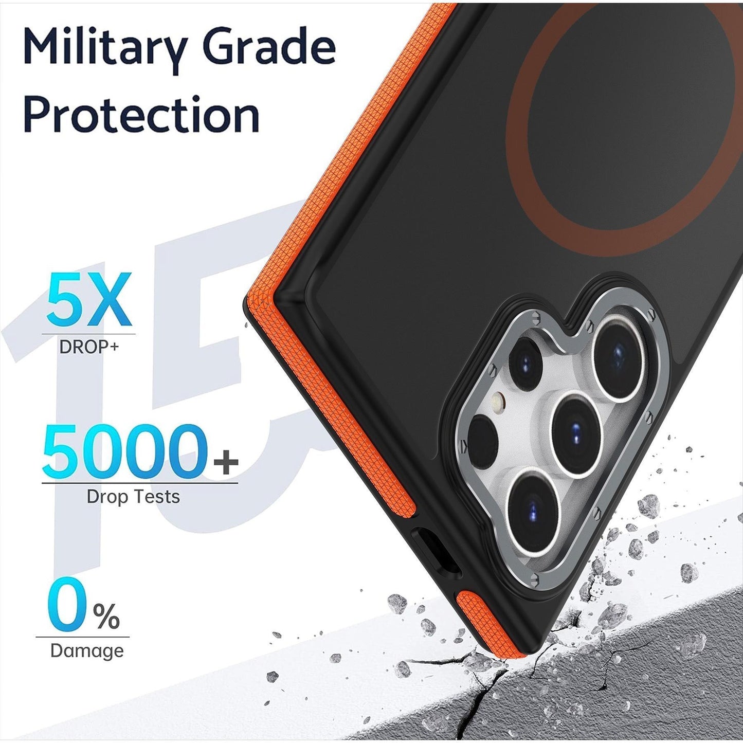 For Samsung S25Ultra S25 S24 S23FE A15 A14 A25 A24 A34 A35 A54 A55 Strong Magnetic Phone Case, Metal Camera Protection, Elegant Matte Case Shockproof Bumper Hard Full Cover