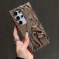 For Samsung S25Ultra S25 S24 A56 A55 A54 A36 A35 A26 A25 A16 A15, Luxury Fancy Shape Cool Wrinkled Tin Foil Pattern Plating Hollow Heat Dissipation Case Cooling Soft Back Cover