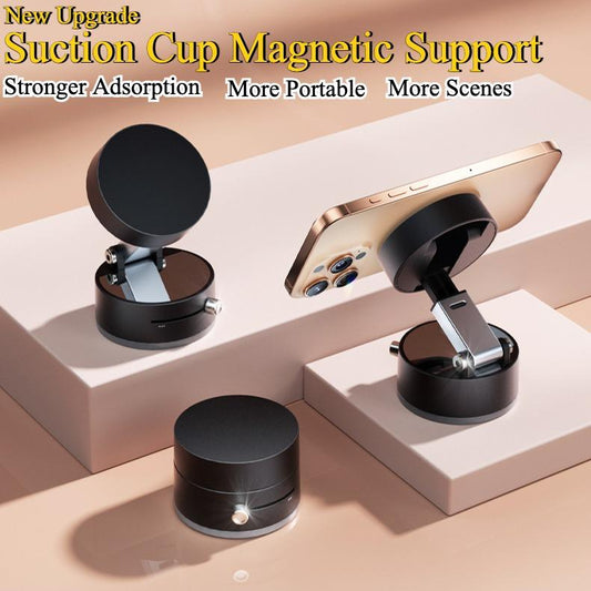 Flexible ABS+PC 360° Magnetic Vacuum Adsorption Double-sided Fold Rotating Multi-angle Strong Suction, Stable Holder, Hands Free Automobile, Adjustable Mount for All Phones