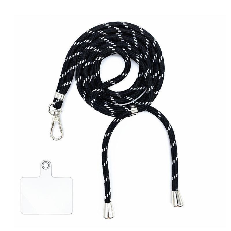 6MM Colorful Adjustable Crossbody Phone Lanyard Strap Mobile Phone Hanging Rope Detachable Rotatable Clasp Phone Neck Straps Anti-lost Lanyards for Telephone Jewelry
