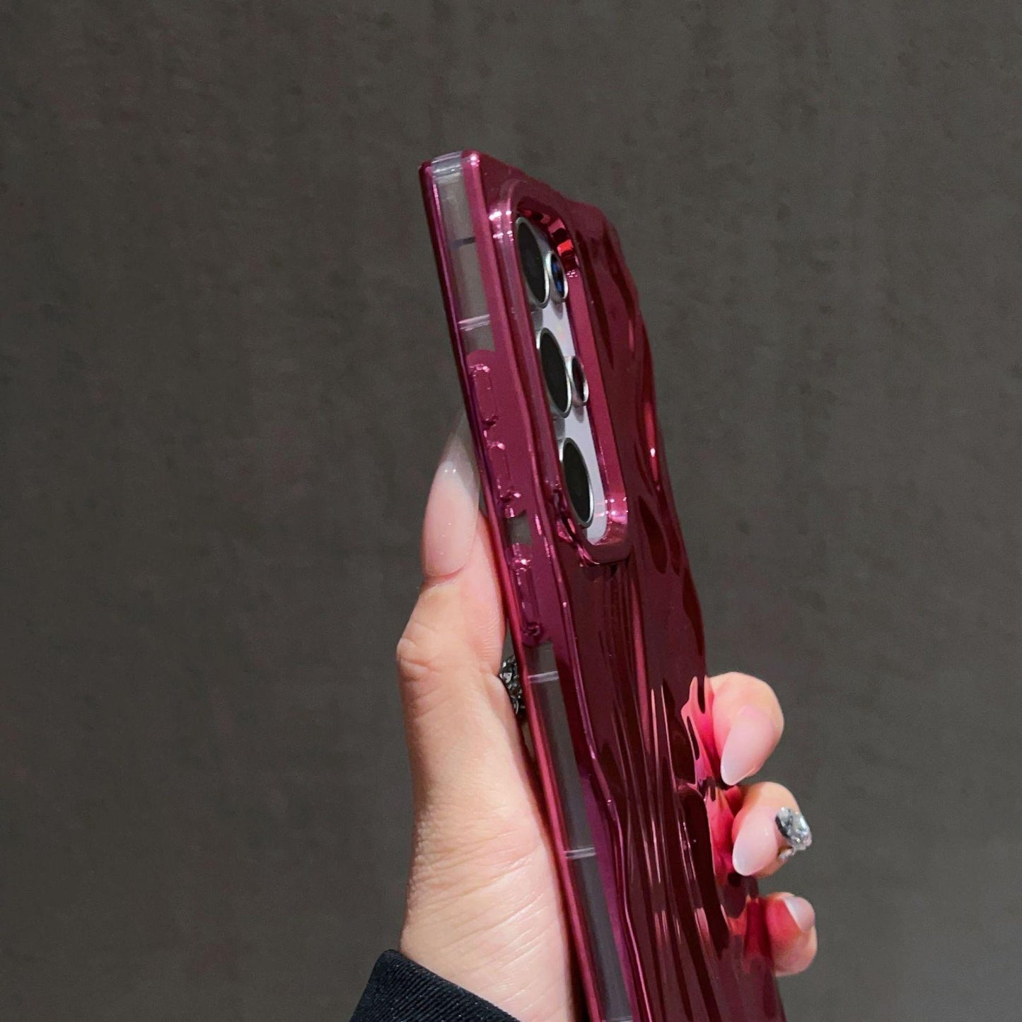 For Samsung S25Ultra S25 S24 A56 A55 A54 A36 A35 A26 A25 A16 A15, Luxury Fancy Shape Cool Wrinkled Tin Foil Pattern Plating Hollow Heat Dissipation Case Cooling Soft Back Cover