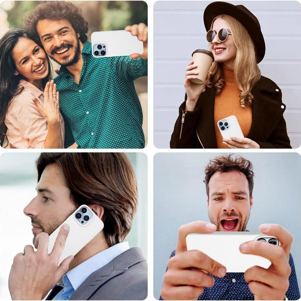Strong Magnetic Liquid Silicone Antislip Phone Case for iPhone 16 15 14 13 12 Pro Max for MagSafe, Skin-friendly Shockproof Full Cover with Microfiber Lining