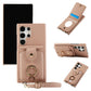 Crossbody Mirror Wallet with Card Holder Phone Case for Samsung Galaxy S25 S24 S23 S22 Ultra Plus S24 FE Back Cover
