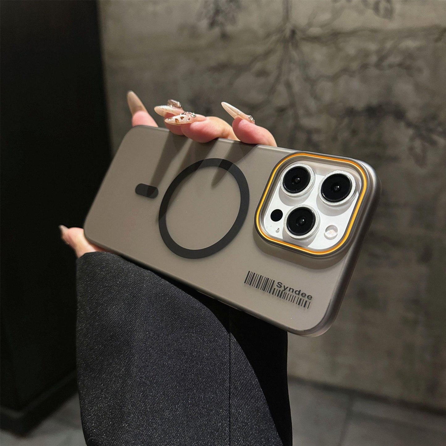 Matte Clear Magnetic Two-tone Slim PC Phone Case For iPhone 16ProMax 15 14 13 12 Transparent Skin Feel Bumper Shockproof Hard Full Cover