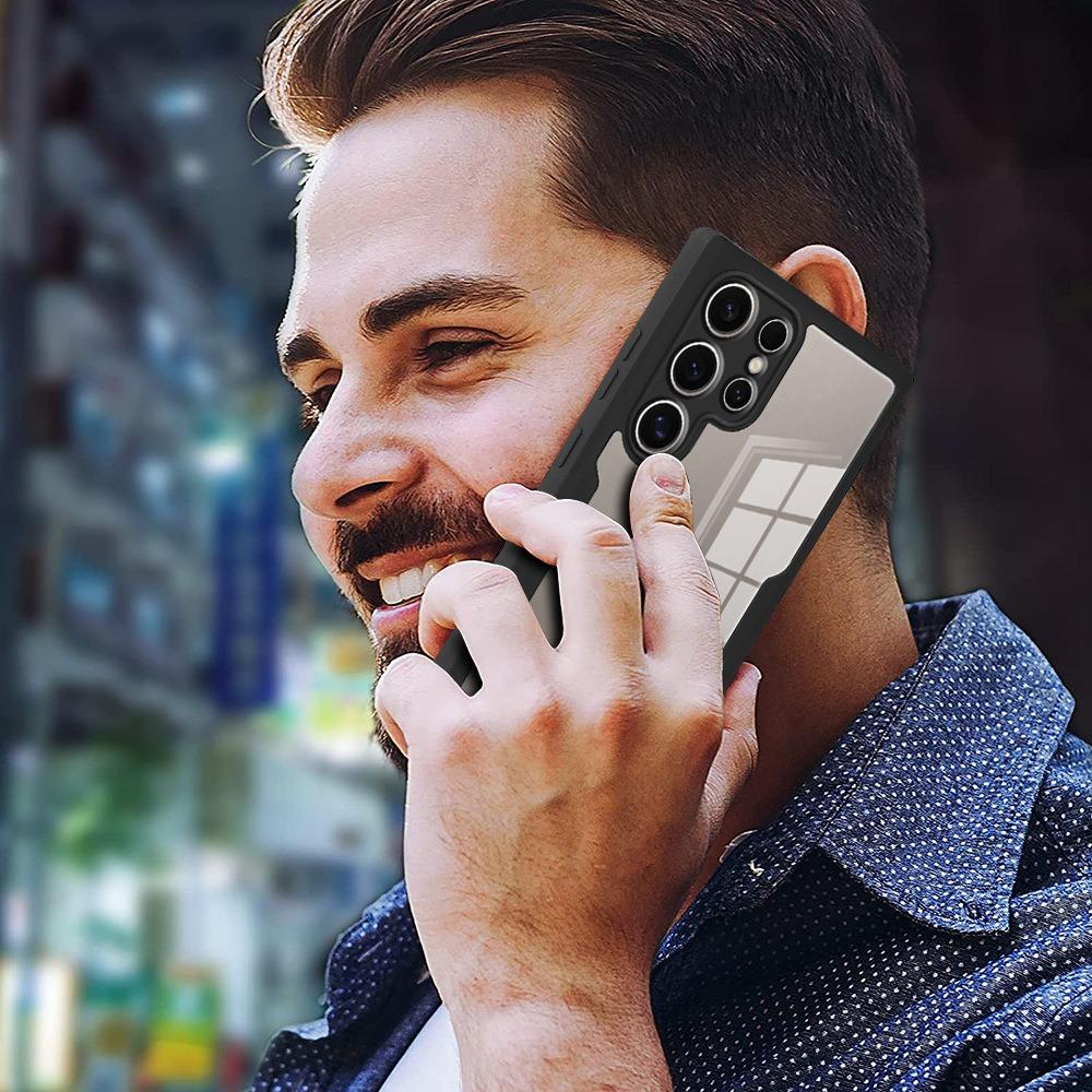 For Samsung S25Ultra S25 S24 S23 S22 S21FE A16 A26 A36 A56 Phone Case, Double Side 360 Full Protection, HD PET Screen Protector Acrylic Shockproof Hand Feel Hard Full Cover