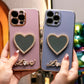 For iPhone 16 15 14 13 12 11 XR XSMax X/XS Phone Case, Love Heart Mirror, Plating Electroplate Luxury Elegant Case Camera Protector Shockproof Soft Cover