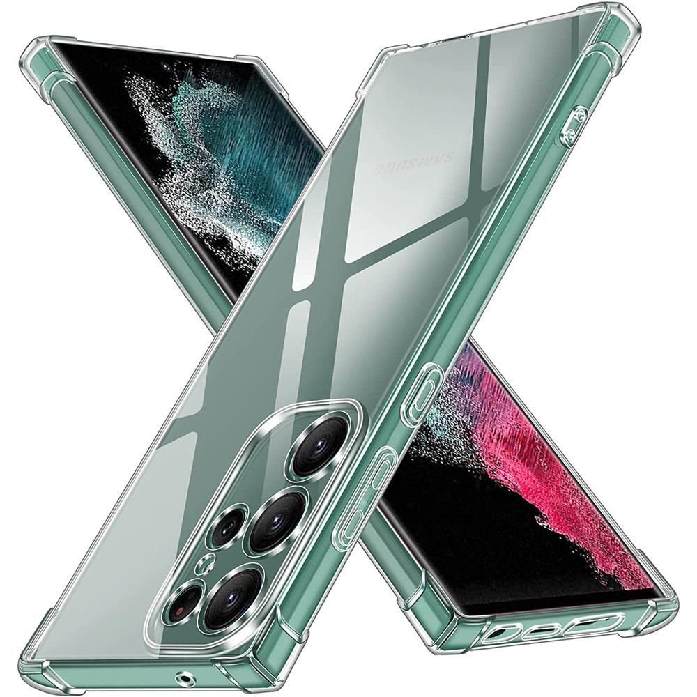 Anti-Falling Soft TPU Case For Samsung S25 S25Plus S25Ultra S24 S24FE S24Plus S24Ultra Clear Transparent Protector Cover