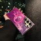 Glacier Gradient Laser Glitter Strong Magnetic HD Transparent PC Slim Phone Case For Samsung S25Ultra S25 S24 S23 S22 Shockproof Hard Full Cover