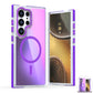 Laser Gradient Chameleon Strong Magnetic Wireless Charging Phone Case For Samsung S25Ultra S25 S24 S23 S22 A06 A15 A16 A25 A35 A36 A53 A54 A55 Metal Frame Acrylic Shockproof Hard Cover