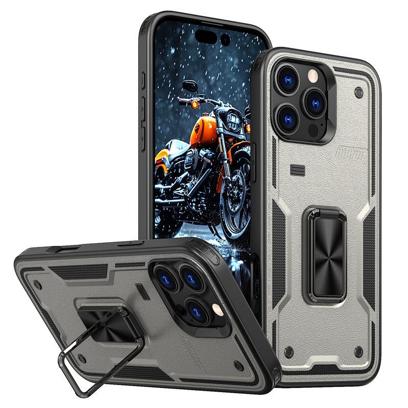 Anti-Dust Matte Anti-Fall Heavy Duty Protection Shockproof Phone Case With Kickstand for iPhone 16ProMax 16 15 14 13 12 11 XR Bumper Hard Full Cover