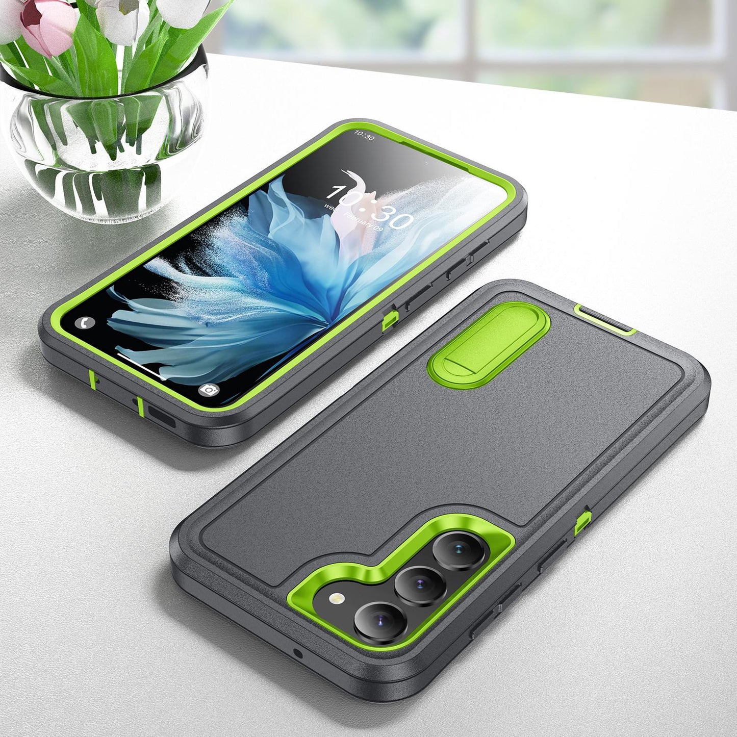 Anti-Dust Kickstand Fall Heavy Duty Protection Shockproof Phone Case for Samsung S25Ultra S24 S23FE S23 S22 A14 A15 A16 A54 A53 Hard Full Cover