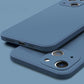 Für iPhone 16 15 14 Pro Max Handyhülle, Schlanke, matte, dünne, luxuriöse, quadratische, weiche, flüssige Silikon-Schutzhülle mit stoßfester Rückseite mit Mikrofaser-Innenfutter