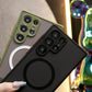 Luxury Matte Clear Support Magnetic With Woven Wristband For Samsung S25 S24 S23 S22 S21 Note20 A16 A15 A25 A35 A55