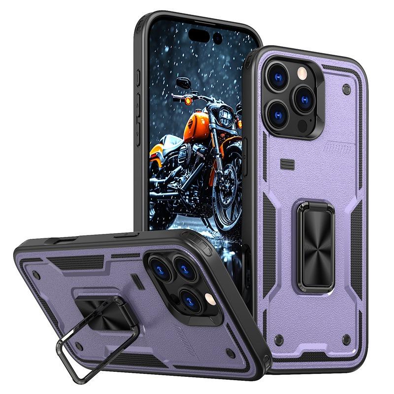Anti-Dust Matte Anti-Fall Heavy Duty Protection Shockproof Phone Case With Kickstand for iPhone 16ProMax 16 15 14 13 12 11 XR Bumper Hard Full Cover