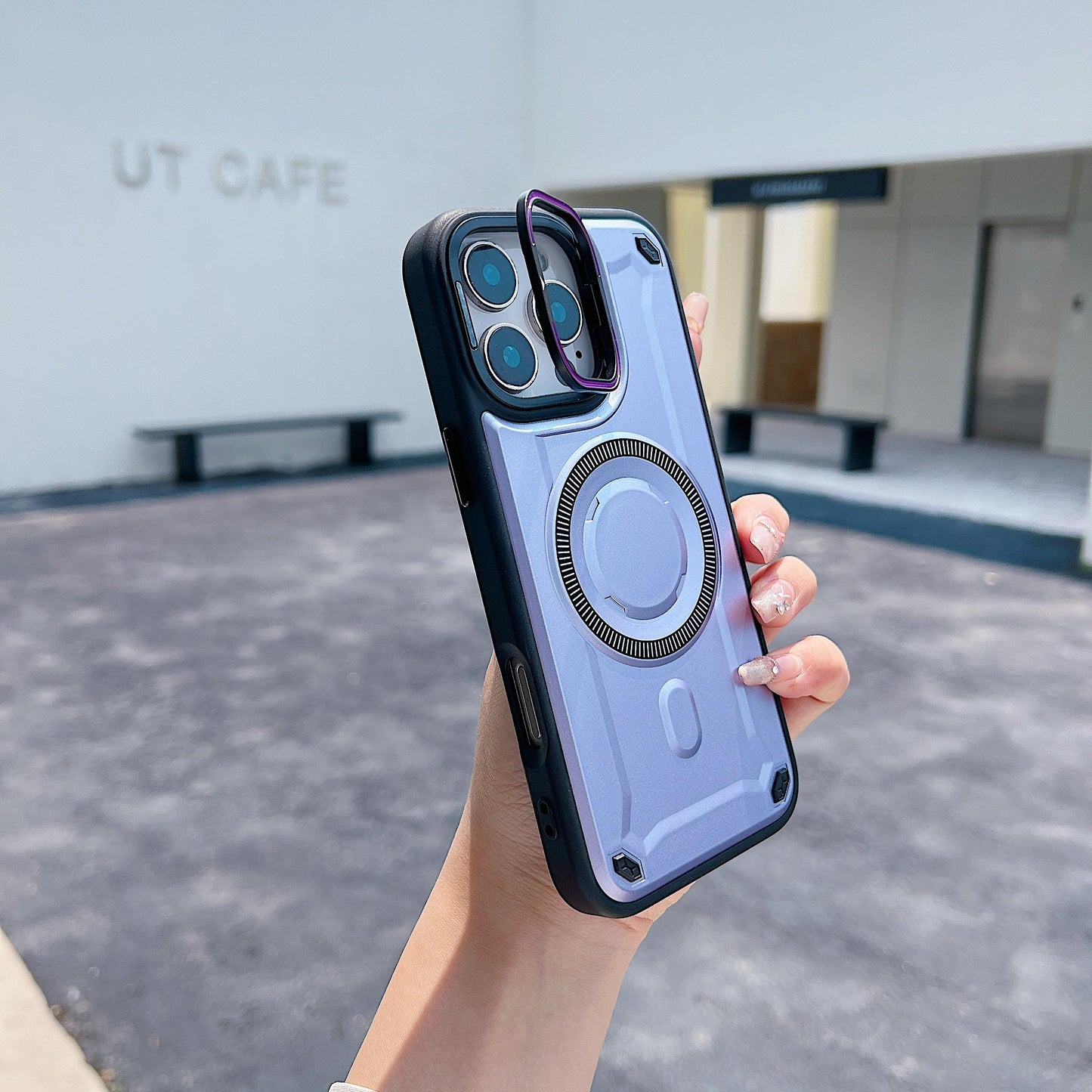 Anti-Dust Anti-Fall Heavy Duty Protection Shockproof Strong Magnetic Phone Case With Camera Kickstand for iPhone 16ProMax 16 15 14 13 12 11 Bumper Matte Hard Cover